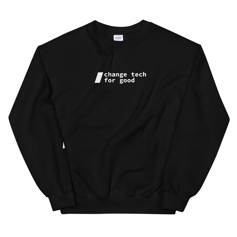 "change tech for good" crewneck